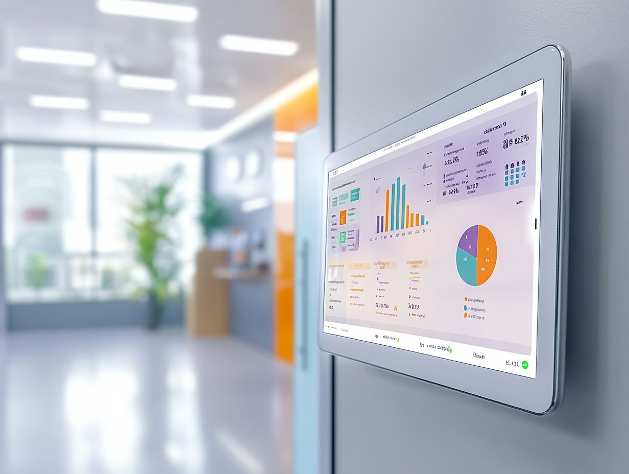 Illustration of key CRM features for medical practices.