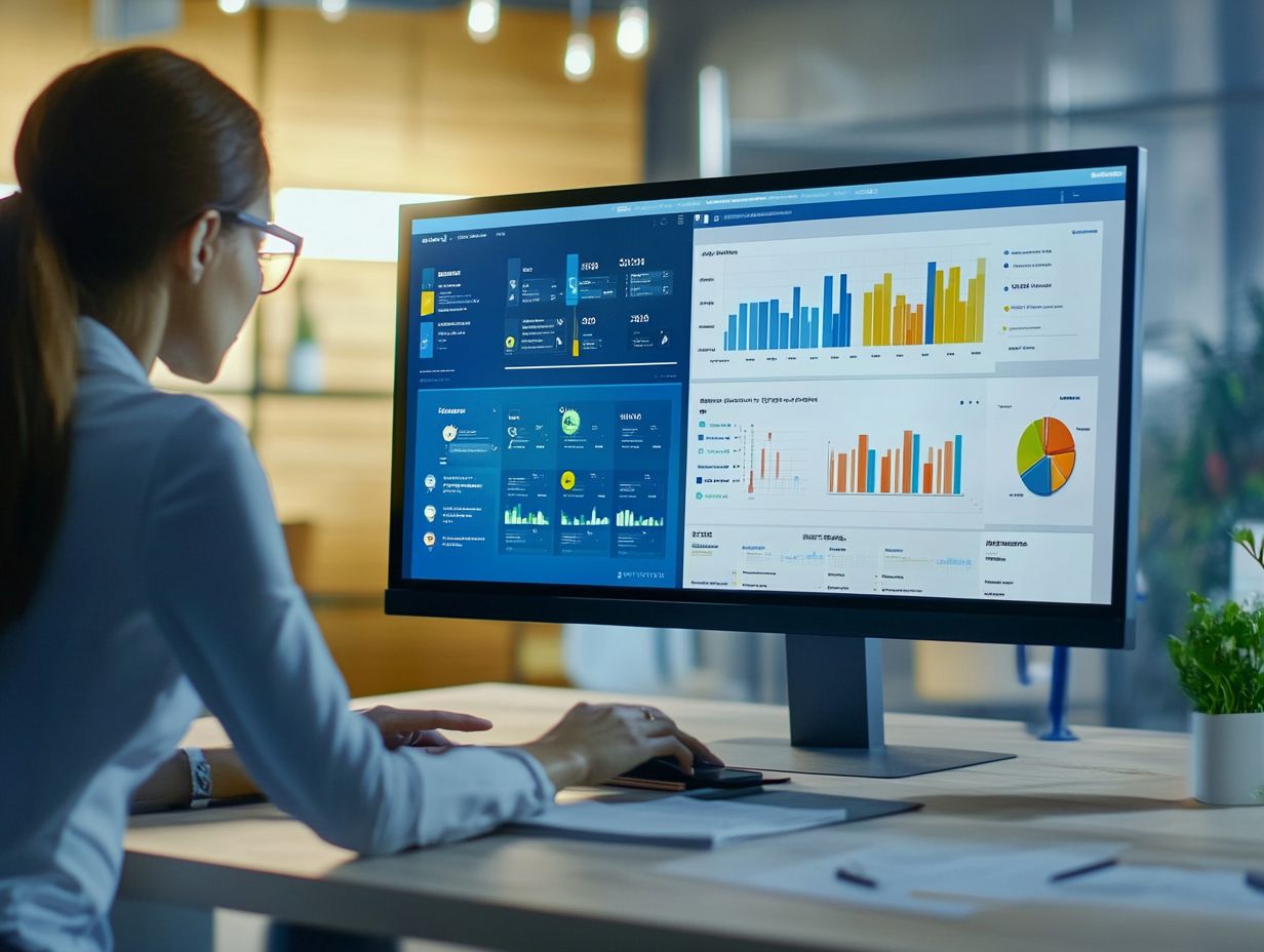 Graphical representation of CRM reporting and analytics features