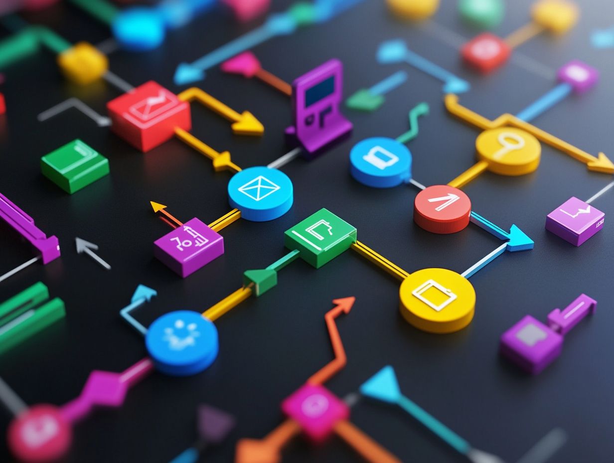 An illustration representing the integration of Microsoft Dynamics 365 in CRM workflows